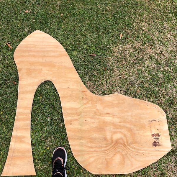 Mardi Gras Giant Shoe Blank Cutout Only