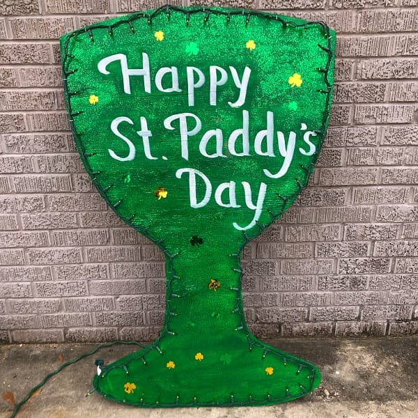 St. Patrick’s Day Green Cup Yard Art - Image 2